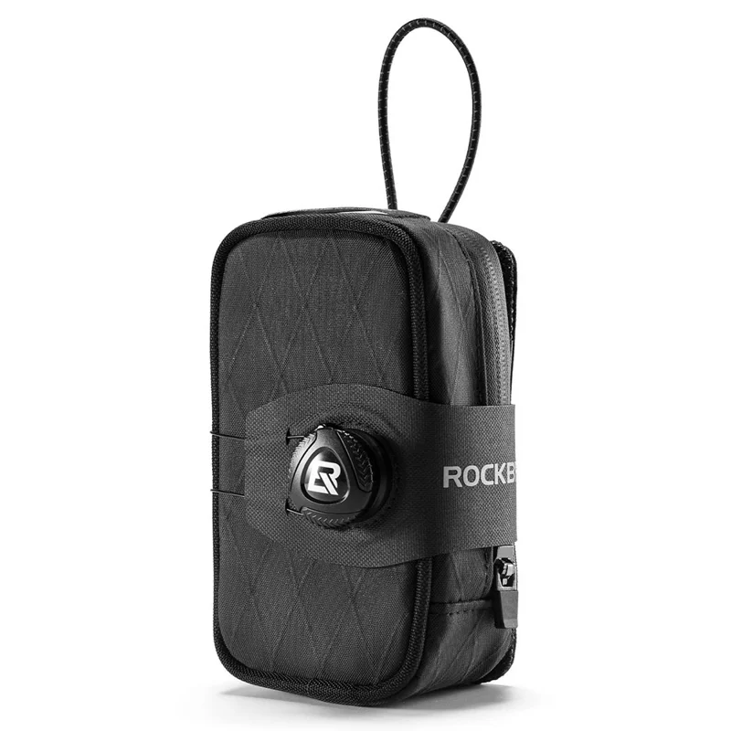 ROCKBROS Bolsa de sillín de bicicleta Perilla de bloqueo automático Portabidón de bicicleta de carretera - Negro