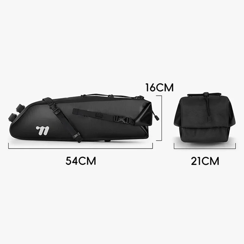 WEST BIKING YP0707403 Bolsa Impermeable para Sillín de Bicicleta, Bolsa de Almacenamiento Trasera para Ciclismo de TPU