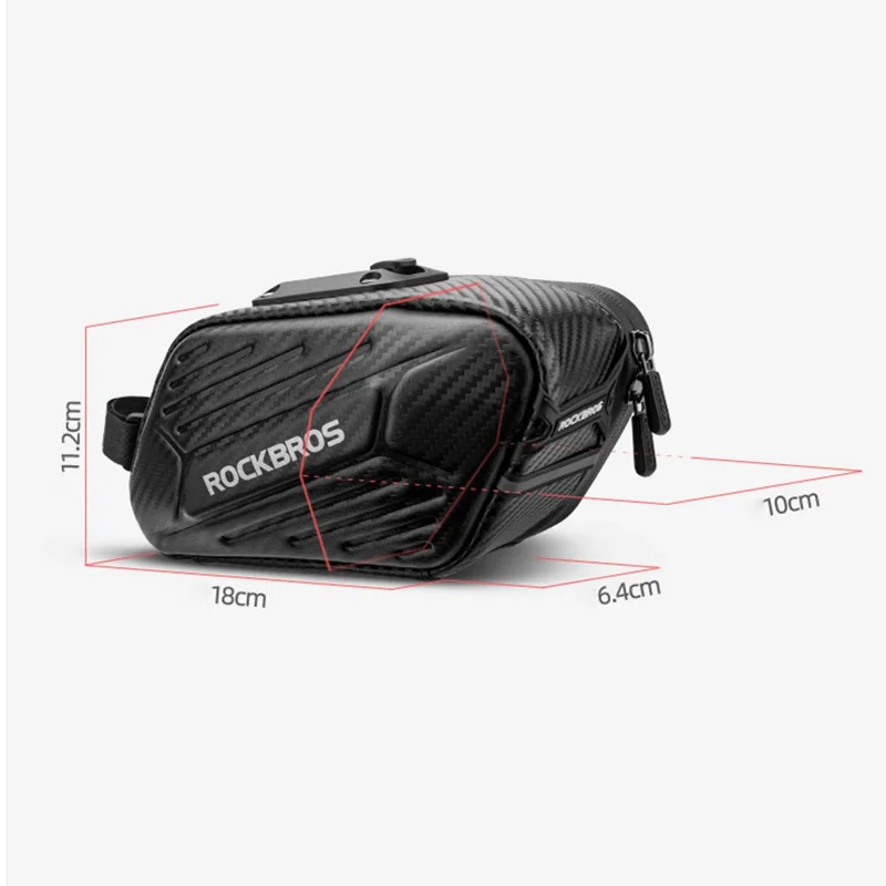 ROCKBROS Mountain Road Bike 1.5L Hardshell Seat Post Bag Waterproof Saddle Pack