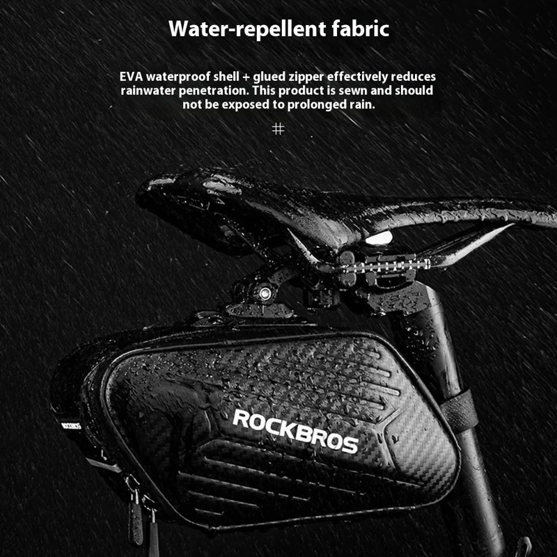 ROCKBROS Mountain Road Bike 1.5L Hardshell Seat Post Bag Waterproof Saddle Pack