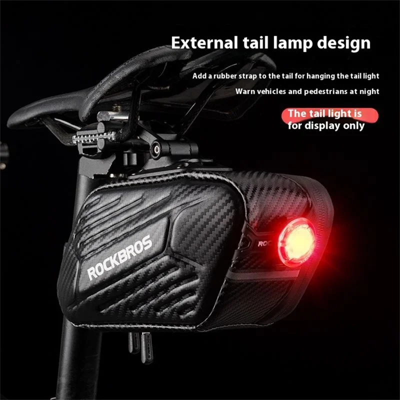 ROCKBROS Mountain Road Bike 1.5L Hardshell Seat Post Bag Waterproof Saddle Pack