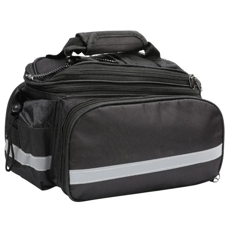 Mountain Bike Rear Rack Bag 27L Waterproof Cycling Gear Oxford Cloth Storage Bag with Rain Cover