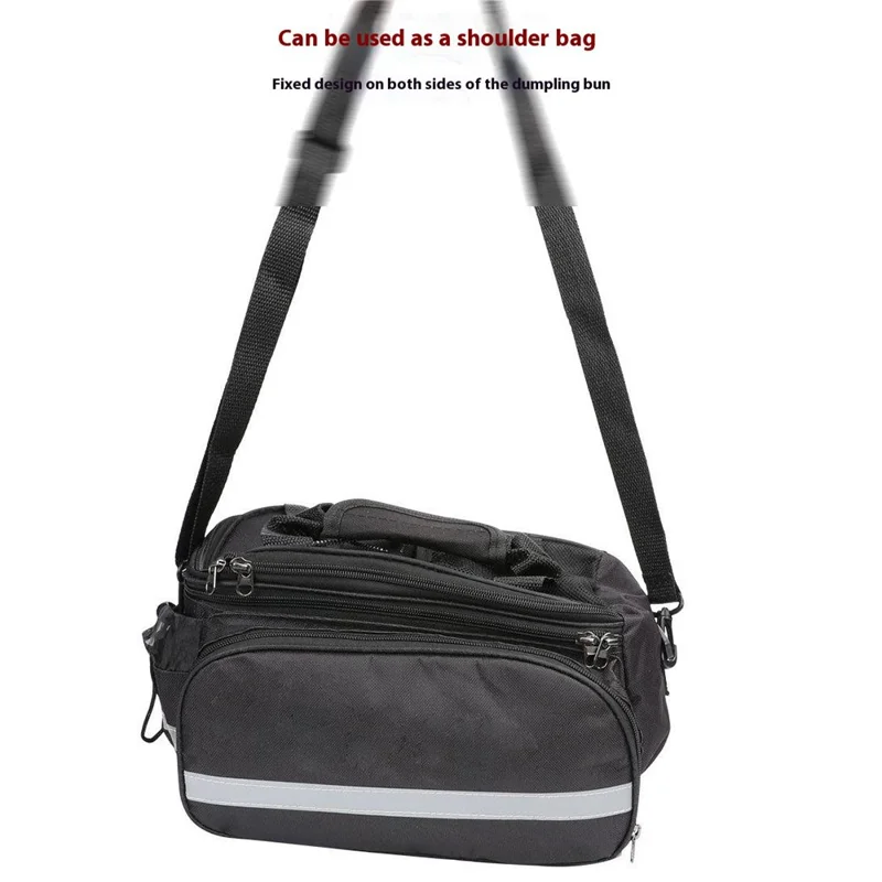 Mountain Bike Rear Rack Bag 27L Waterproof Cycling Gear Oxford Cloth Storage Bag with Rain Cover
