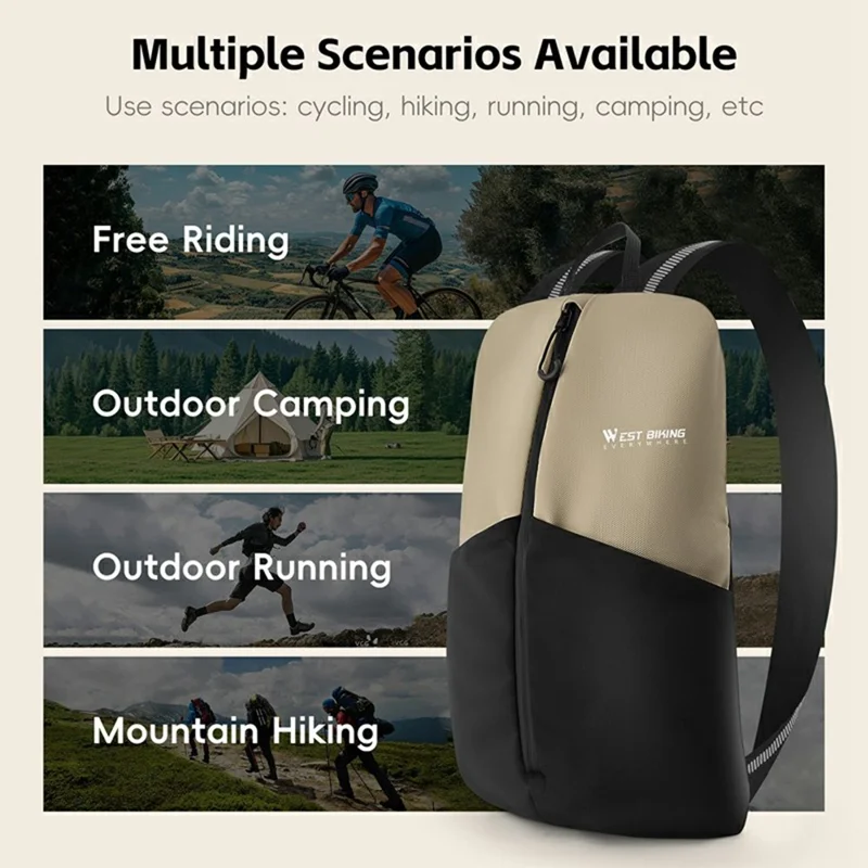 WEST BIKING YP0707416 Lightweight Backpack for Outdoor Cycling Reflective Portable Shoulder Pack - Pink