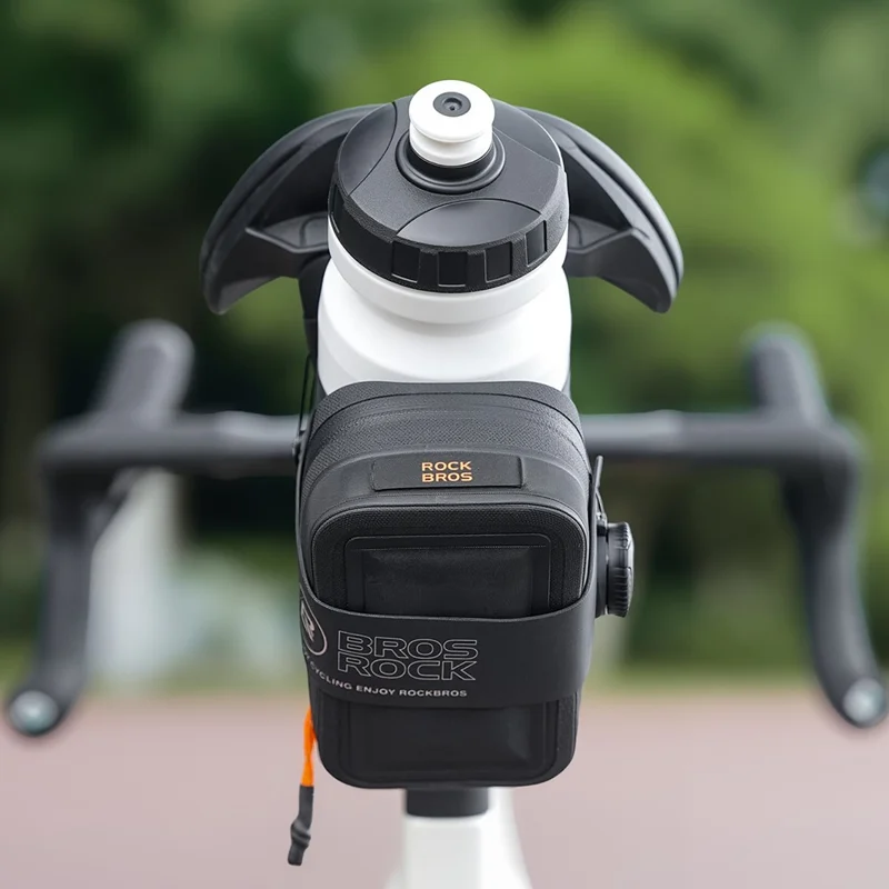 ROCKBROS Bicycle Waterproof Saddle Bag Rotary Self-Locking Seat Post Cycling Water Bottle Holder