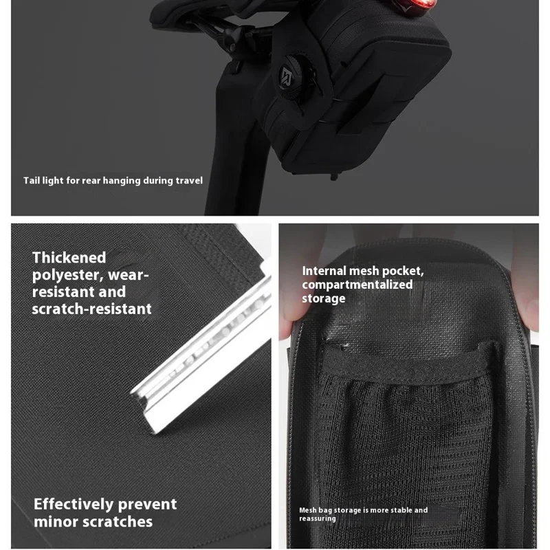ROCKBROS Bicycle Waterproof Saddle Bag Rotary Self-Locking Seat Post Cycling Water Bottle Holder