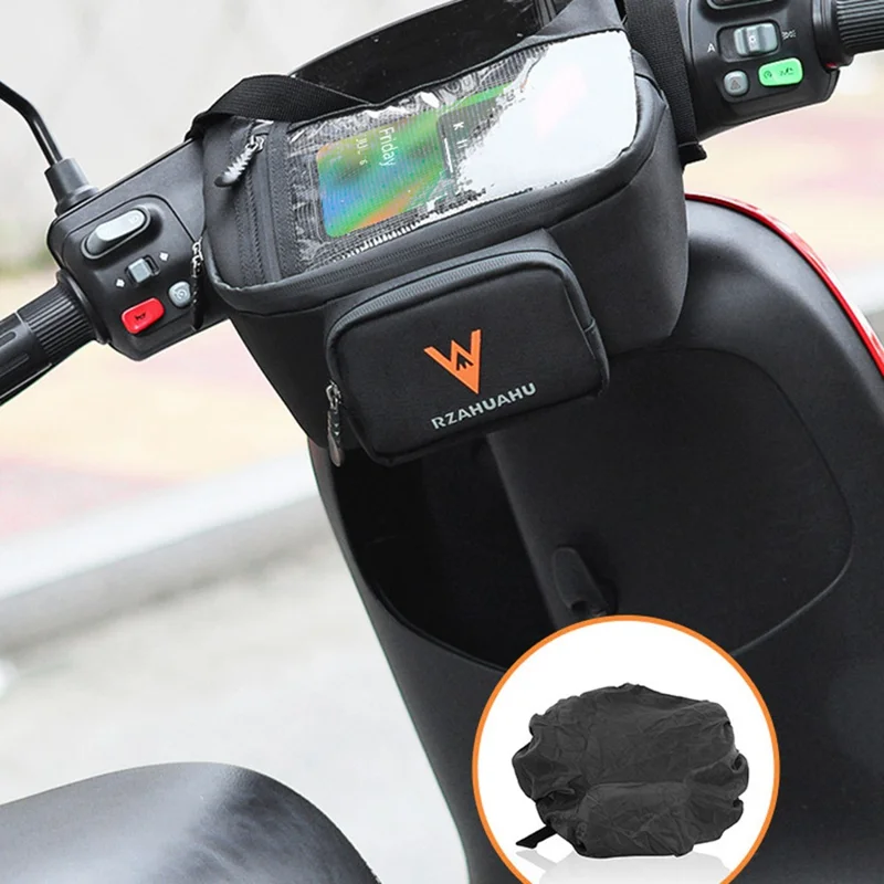 RZAHUAHU Multifunctional Front Handlebar Bag Waterproof Touchscreen Phone Pouch for Navigation Cycling