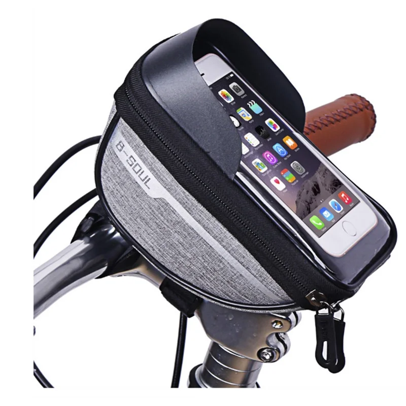 B-SOUL Anti-splash Touch Screen Mobiltelefonpose Cykel Forpåse - Grå