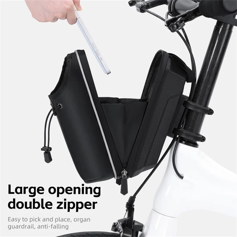WEST BIKING YP0707410 Borsa Portabottiglie Pieghevole per Bicicletta Scooter Sacchetto di Stoccaggio per Tubo Anteriore con Sgancio Rapido