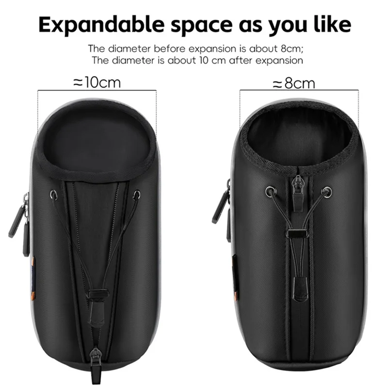 WEST BIKING YP0707410 Borsa Portabottiglie Pieghevole per Bicicletta Scooter Sacchetto di Stoccaggio per Tubo Anteriore con Sgancio Rapido