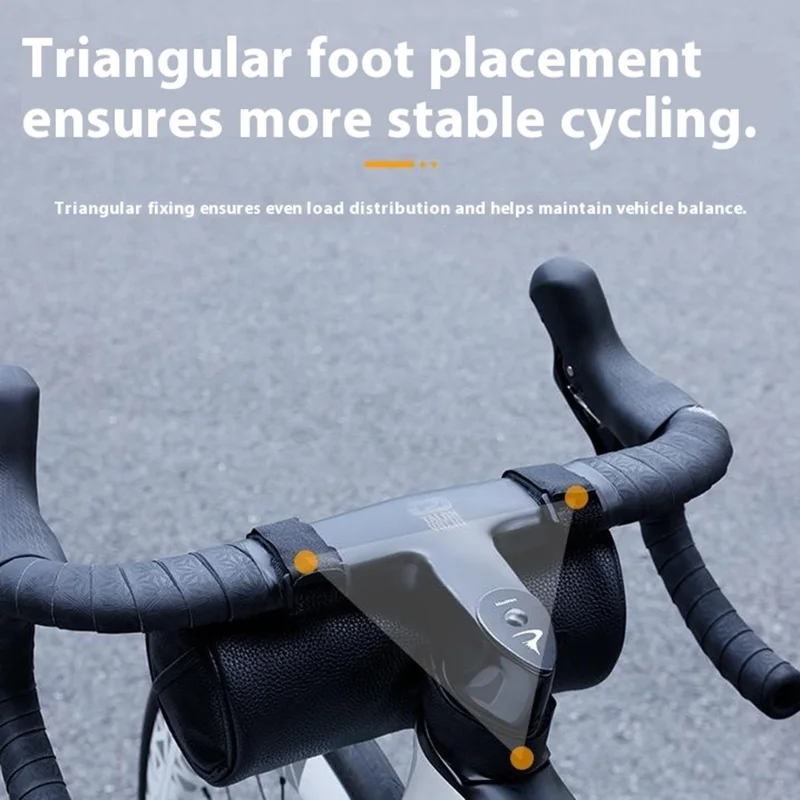 YIQUAN 07CD0044 1.8L Bicycle Handlebar Bag with Shoulder Strap Large Capacity PU Leather Waterproof Front Bag for Bike