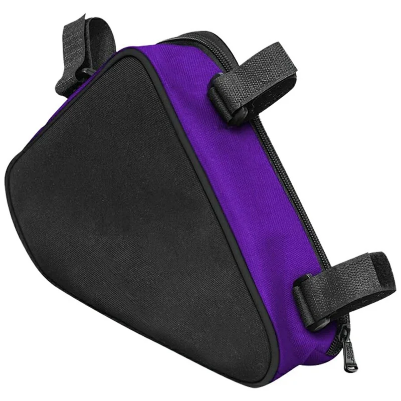 YF-CB003 Bike Frame Triangle Bag for Mountain Bicycle Waterproof Cycling Top Tube Pack, 28 x 18 x 5cm - Dark Purple