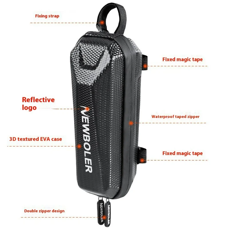 NEWBOLER BIKF-BAG844 Bicycle Top Tube Bag Waterproof EVA Hard Shell Large Capacity Cycling Pack