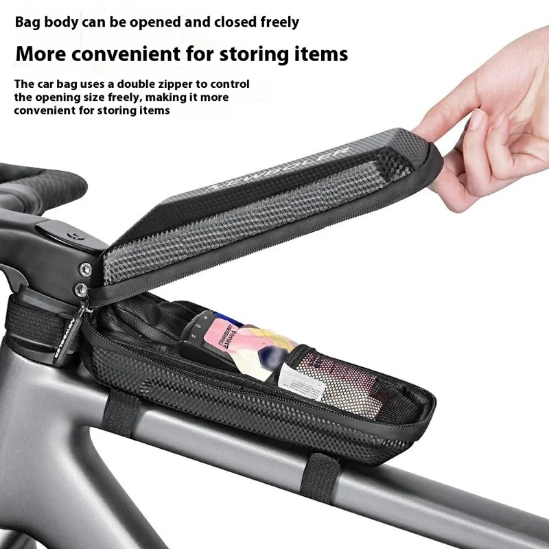 NEWBOLER BIKF-BAG844 Bicycle Top Tube Bag Waterproof EVA Hard Shell Large Capacity Cycling Pack