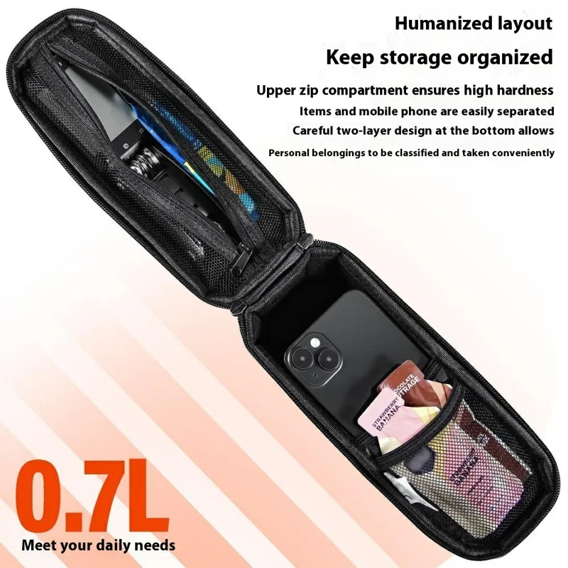 NEWBOLER BIKF-BAG844 Bicycle Top Tube Bag Waterproof EVA Hard Shell Large Capacity Cycling Pack