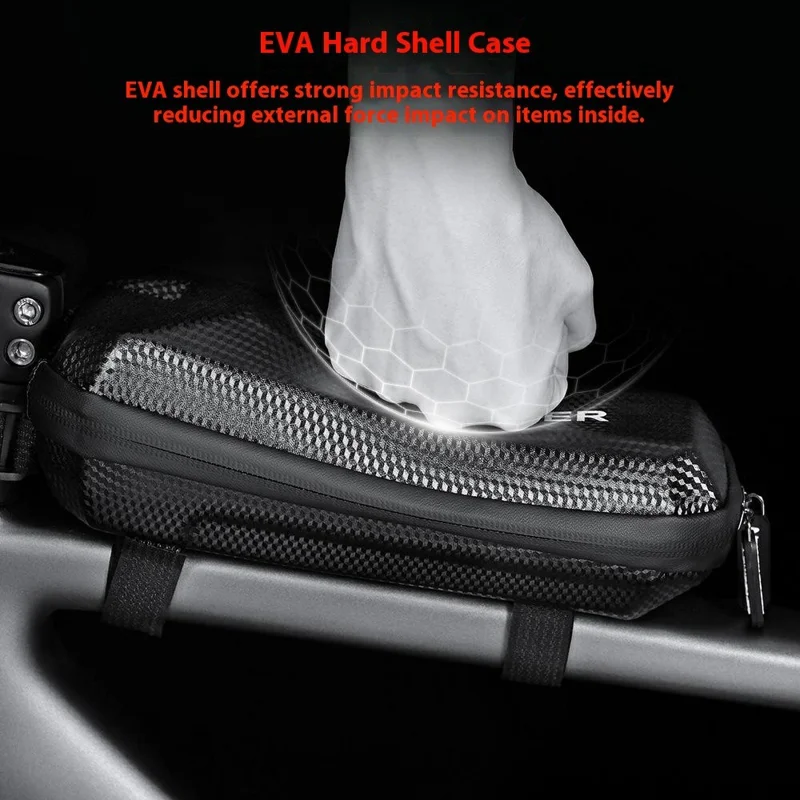 NEWBOLER BIKF-BAG844 Bicycle Top Tube Bag Waterproof EVA Hard Shell Large Capacity Cycling Pack