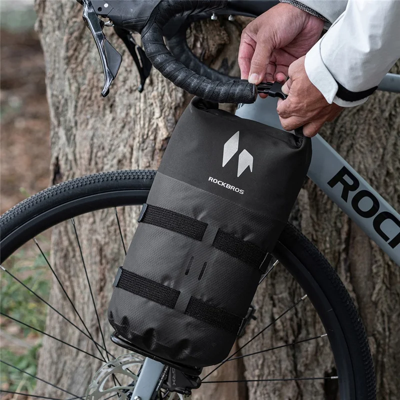ROCKBROS 30140117 A19 30140117001 7L Large Capacity Bicycle Front Fork Rack Bag Waterproof Cycling Storage Bag - Black
