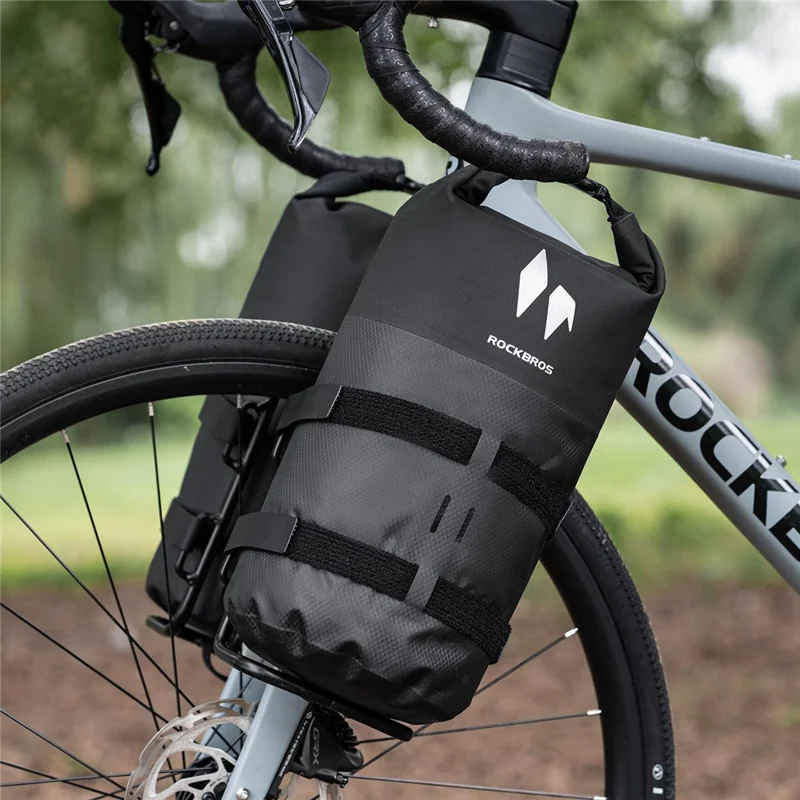 ROCKBROS 30140117 A19 30140117001 7L Large Capacity Bicycle Front Fork Rack Bag Waterproof Cycling Storage Bag - Black