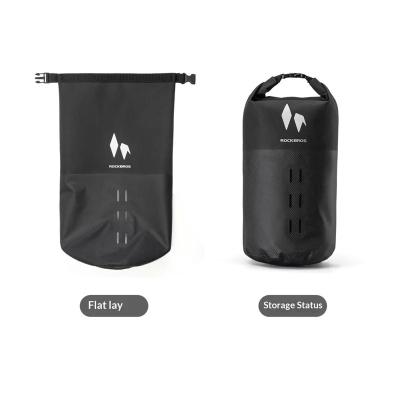 ROCKBROS 30140117 A19 30140117001 7L Large Capacity Bicycle Front Fork Rack Bag Waterproof Cycling Storage Bag - Black