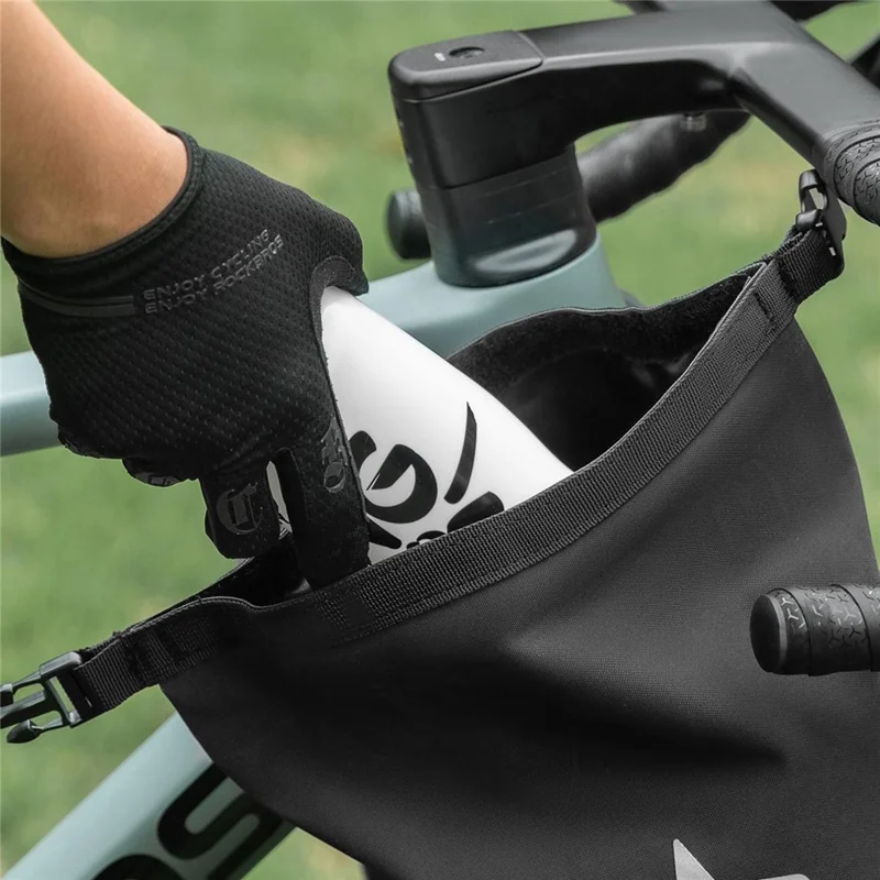 ROCKBROS 30140117 A19 30140117001 7L Large Capacity Bicycle Front Fork Rack Bag Waterproof Cycling Storage Bag - Black