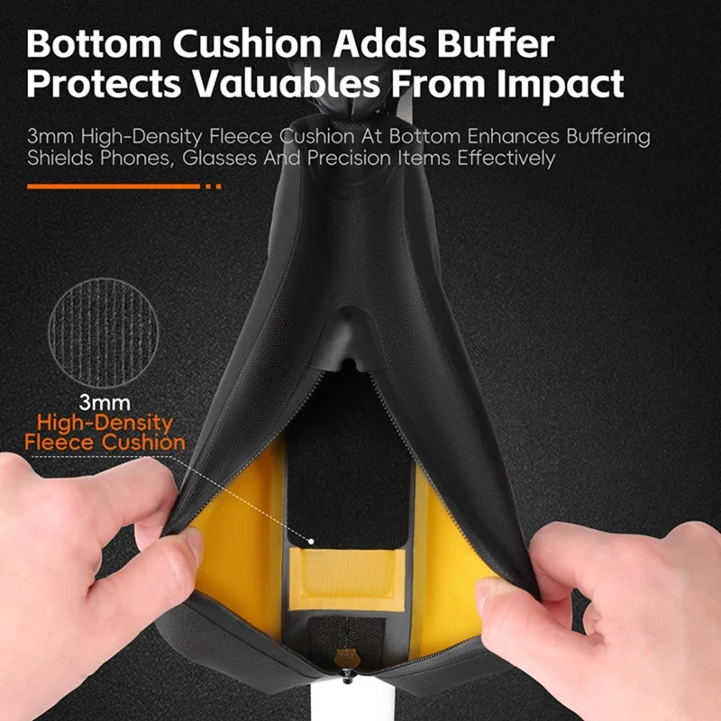 WEST BIKING YP0707425 Bicycle Front Frame Bag TPU Waterproof Cycling Storage Bag for Mountain Road Bike - Black