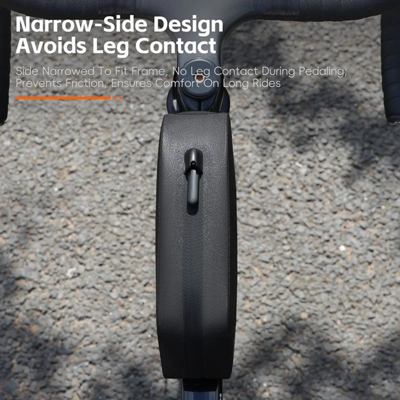 WEST BIKING YP0707425 Bicycle Front Frame Bag TPU Waterproof Cycling Storage Bag for Mountain Road Bike - Black