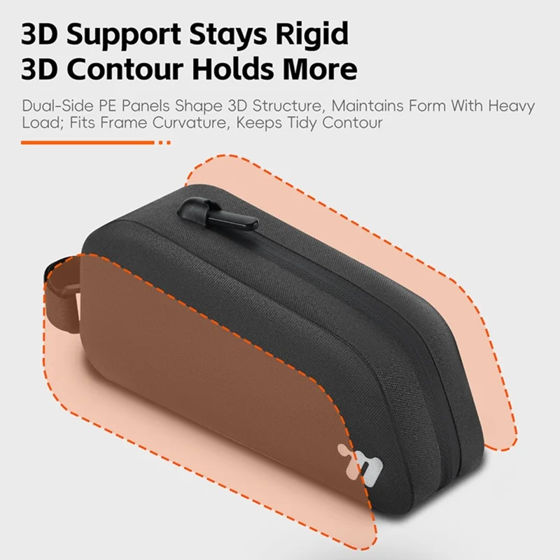 WEST BIKING YP0707425 Bicycle Front Frame Bag TPU Waterproof Cycling Storage Bag for Mountain Road Bike - Black