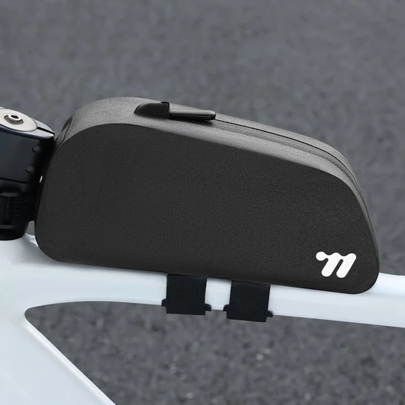 WEST BIKING YP0707425 Bicycle Front Frame Bag TPU Waterproof Cycling Storage Bag for Mountain Road Bike - Black