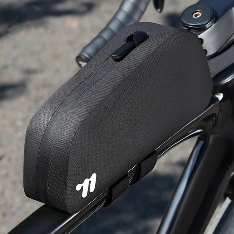 WEST BIKING YP0707425 Bicycle Front Frame Bag TPU Waterproof Cycling Storage Bag for Mountain Road Bike - Black