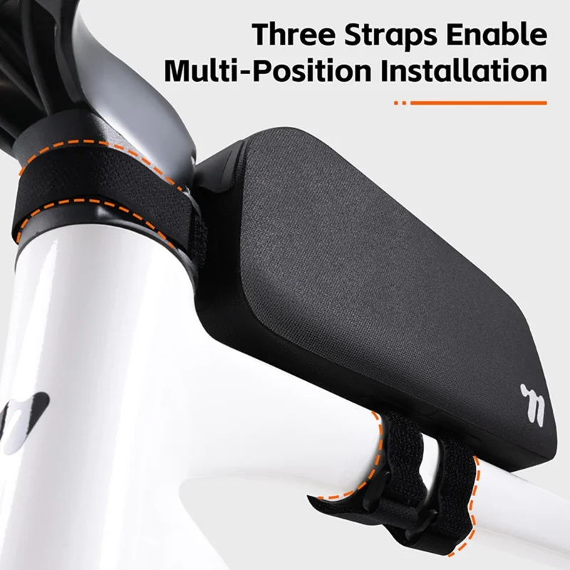 WEST BIKING YP0707425 Bicycle Front Frame Bag TPU Waterproof Cycling Storage Bag for Mountain Road Bike - Black