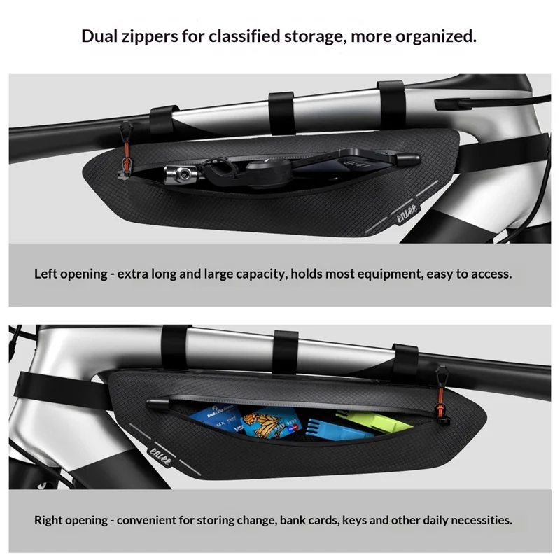 ENLEE STP-01T 1.8L Bicycle Waterproof Top Tube Bag Large Capacity Road Bike Triangle Frame Tool Bag