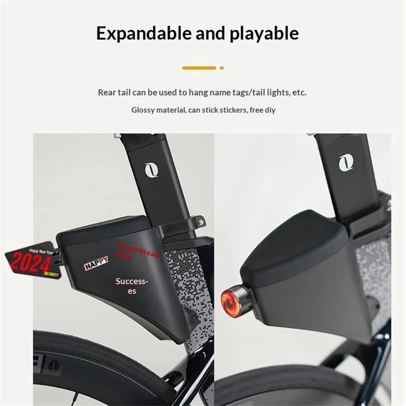 For JAVA Road Bike Hard Shell Tail Bag Waterproof Storage Saddle Mount Tool Kit Compatible - Black