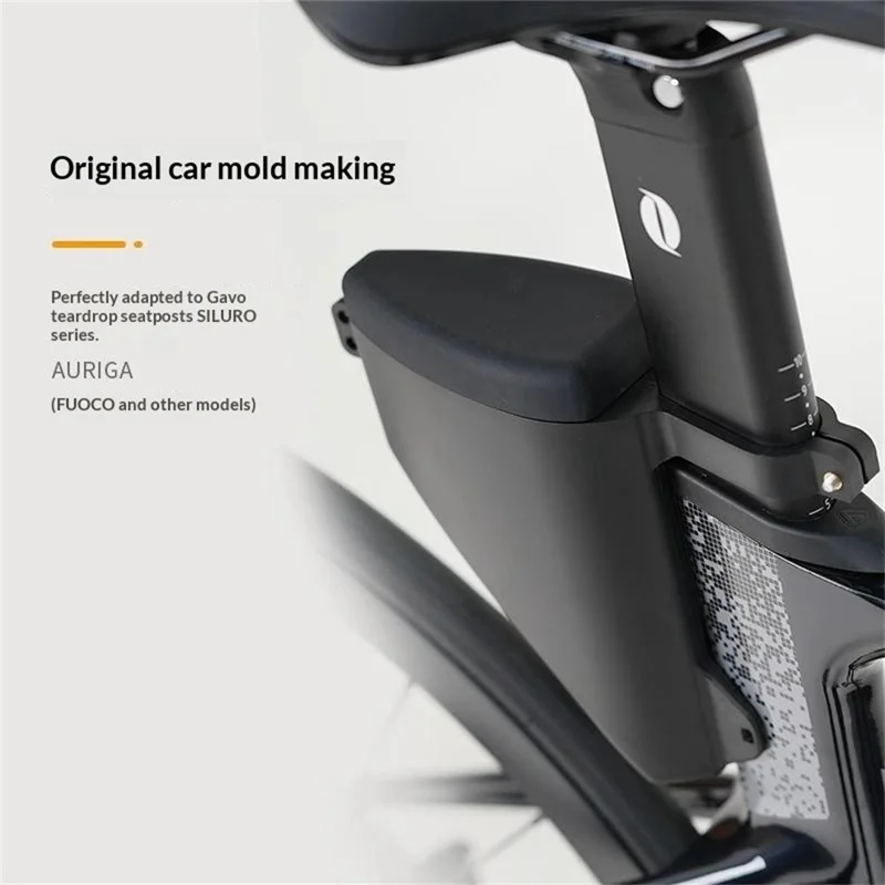 For JAVA Road Bike Hard Shell Tail Bag Waterproof Storage Saddle Mount Tool Kit Compatible - Black