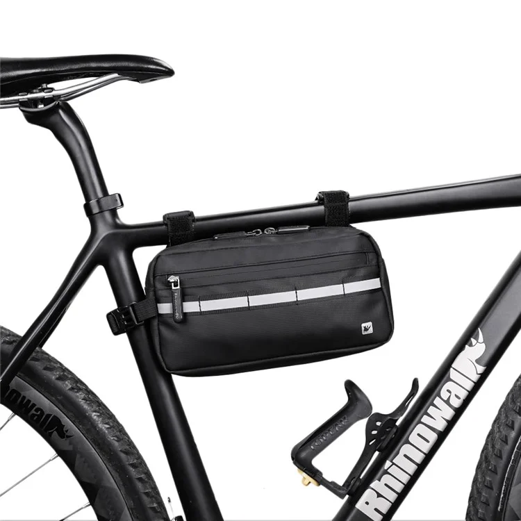 Borsa Anteriore Della Bici Della Borsa Del Manubrio Multifunzionale Di Rhinowalk Bicycle Borsa A Tracolla - Nero