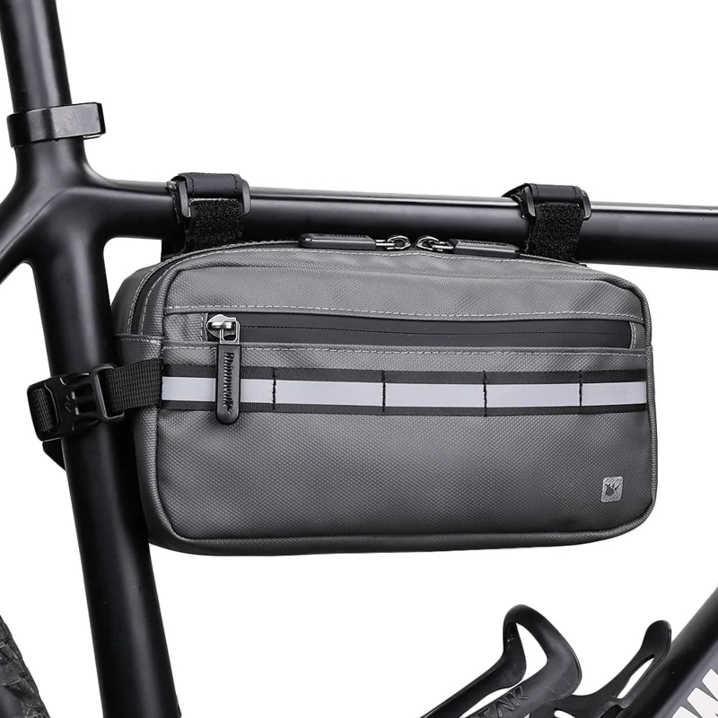 RHINOWALK Multifunctional Handlebar Bike Bag Bicycle Front Bag Shoulder Bag Waist Bag - Grey