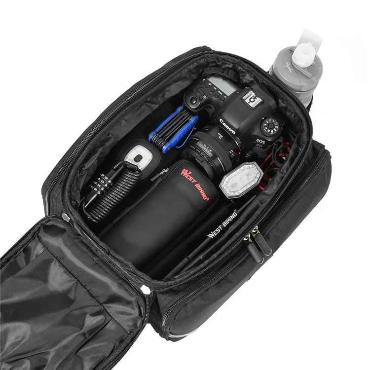 WEST BIKING Bolsa de Sillín Multifunción para Ciclismo, Bolsa de Sillín para Bicicleta de Montaña, Equipo de Equitación