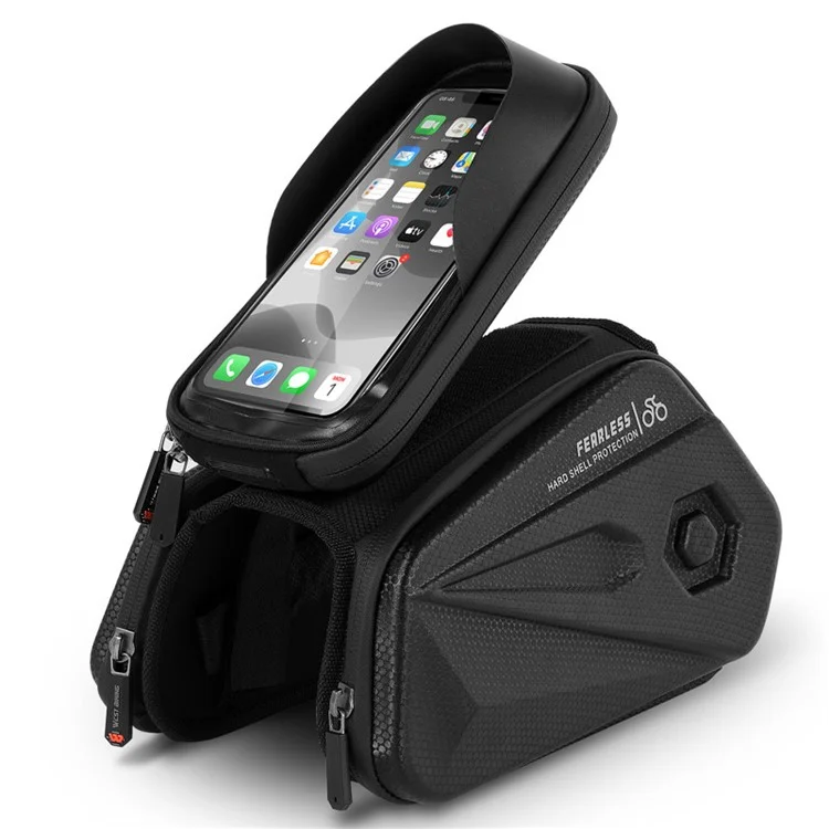 WEST BIKING 6.5inch Touch Screen Phone Bag Waterproof MTB Road Bike Top Tube Frame Bag