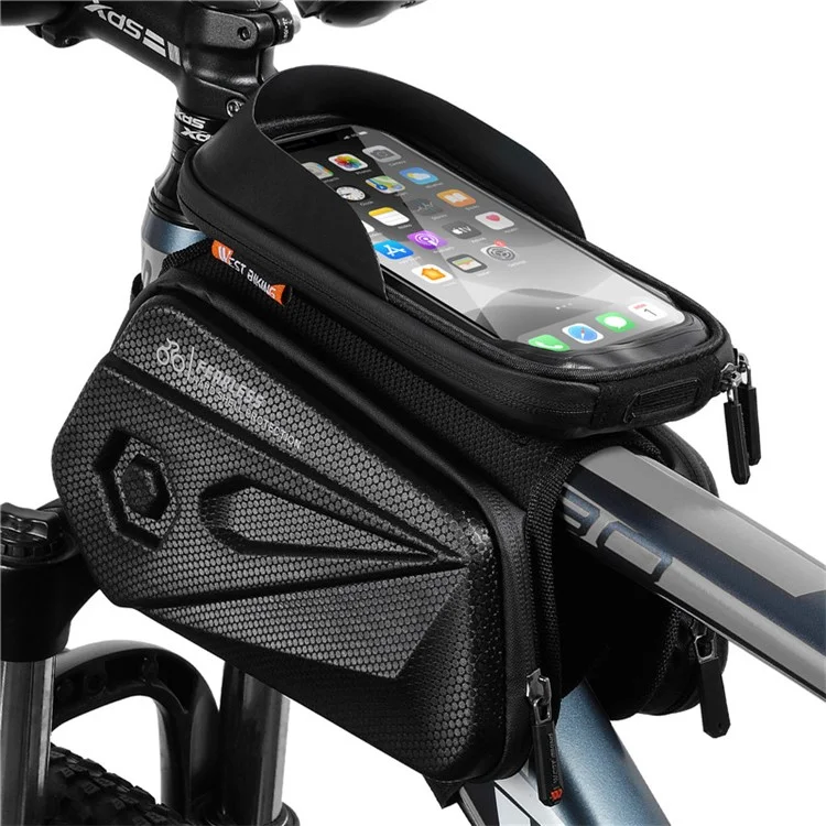 WEST BIKING 6.5inch Touch Screen Phone Bag Waterproof MTB Road Bike Top Tube Frame Bag
