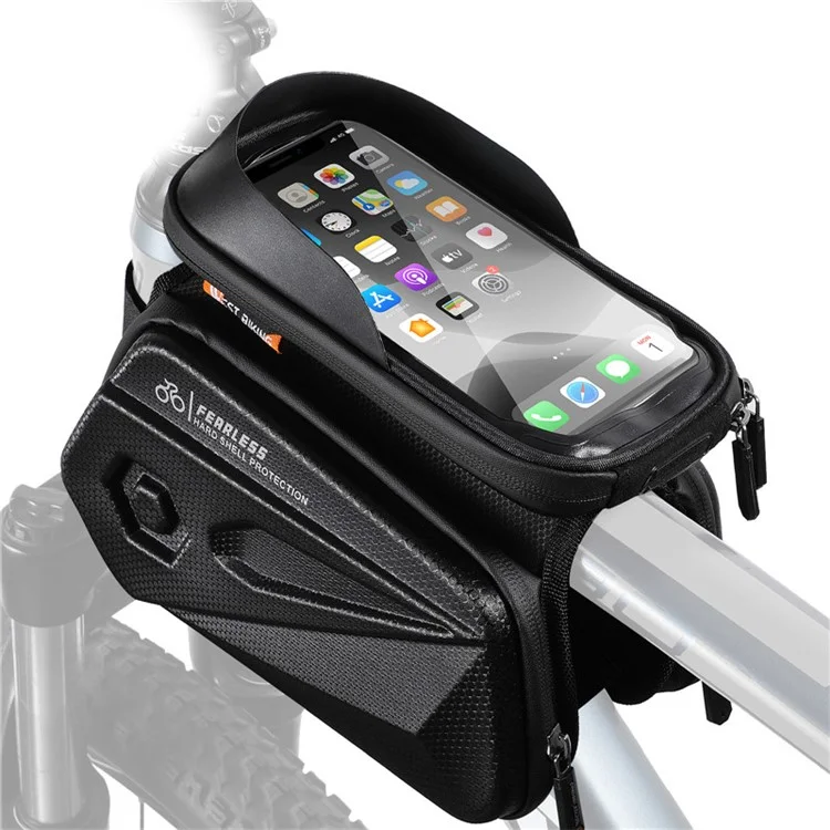 WEST BIKING 6.5inch Touch Screen Phone Bag Waterproof MTB Road Bike Top Tube Frame Bag