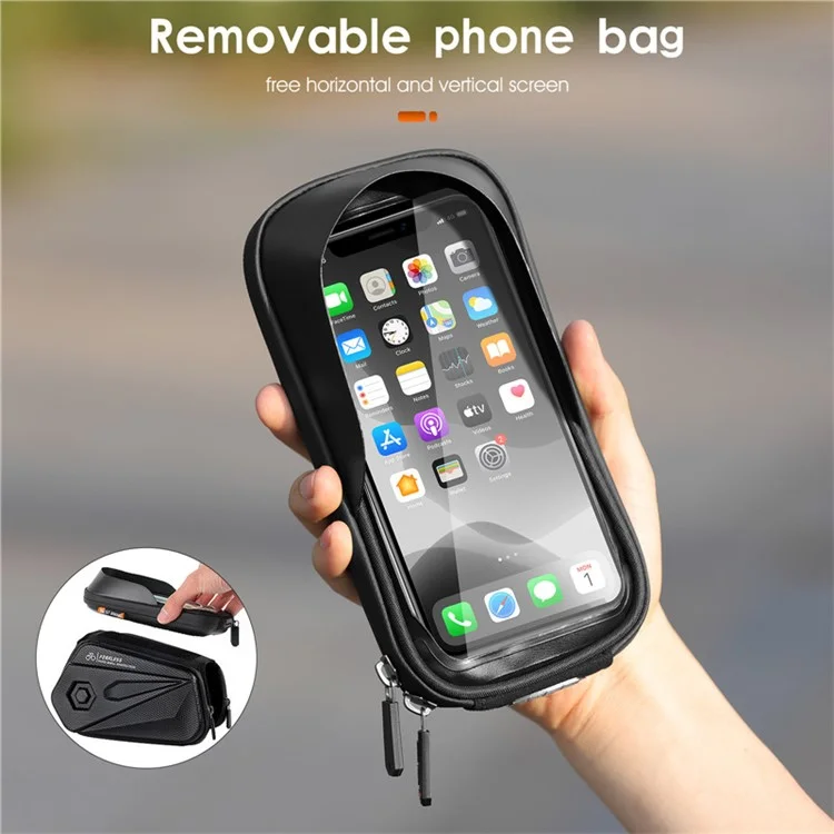 WEST BIKING 6.5inch Touch Screen Phone Bag Waterproof MTB Road Bike Top Tube Frame Bag