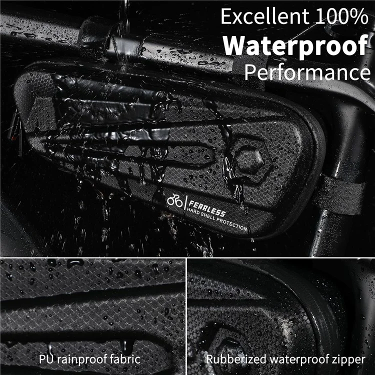 WEST BIKING Reflective Bicycle Seat Tube Bag Waterproof MTB Road Cycling Storage Bag