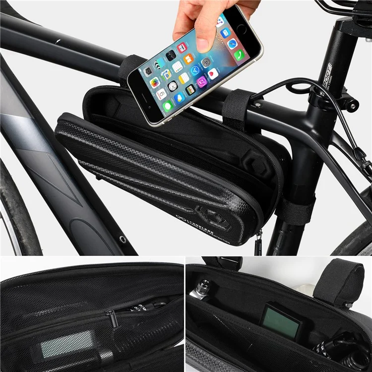WEST BIKING Reflective Bicycle Seat Tube Bag Waterproof MTB Road Cycling Storage Bag