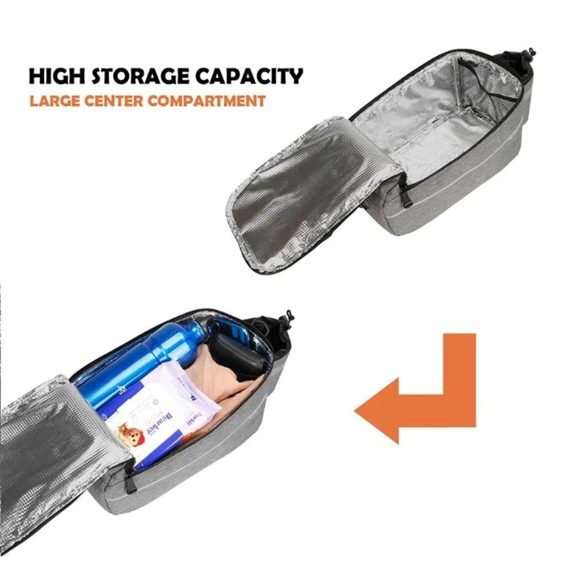 B-SOUL 10L Bicycle MTB Bike Waterproof Insulation Bag Rear Rack Tail Pannier Pack Cycling Bottle Holder Storage Bag - Black