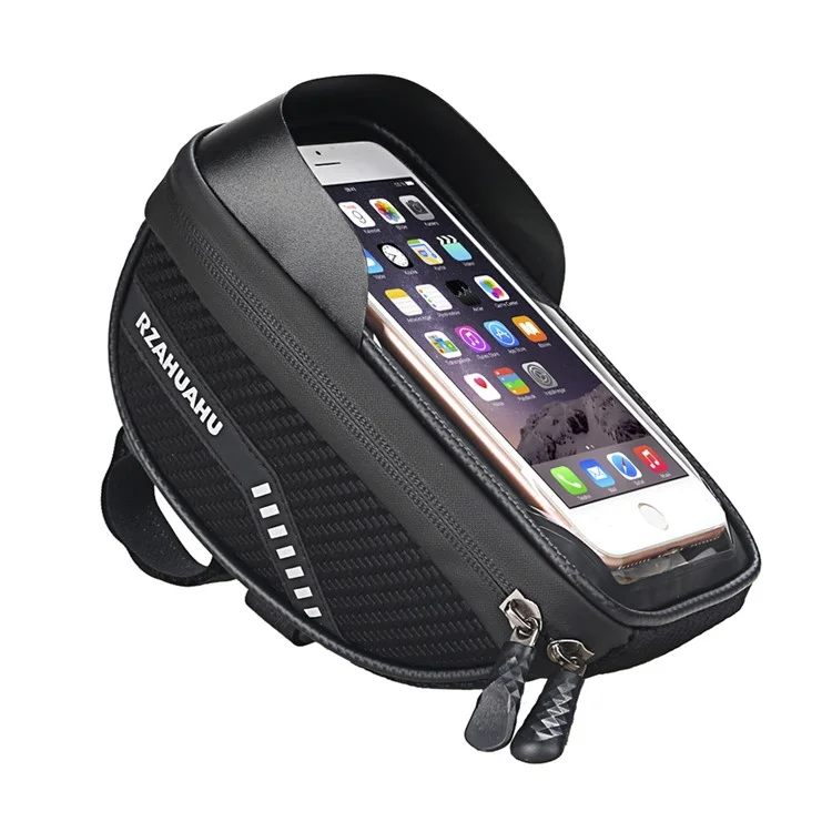 RZAHUAHU Waterproof Visor Design Bike Touch Screen 7.1-inch Phone Pocket Bicycle Cycling Handlebar Bag