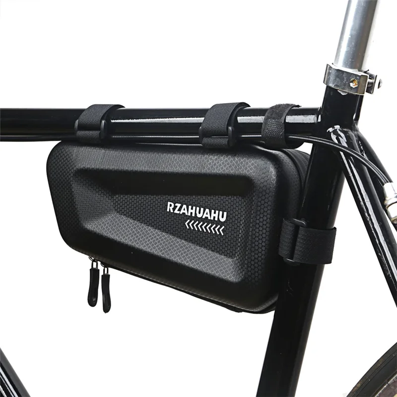 RZAHUAHU Bicycle Front Frame Hard Shell Bag Cycling Bike Waterproof Phone Tools Storage Bag