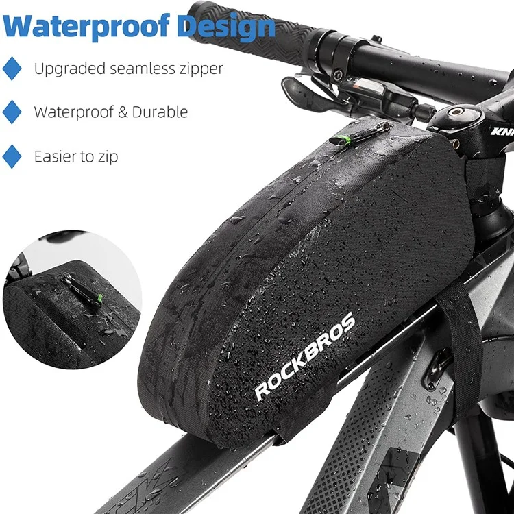 Saco De Bicicleta ROCKBROS Impermeável Ciclismo Top Estrutura Tubular De Frente Caso Saco De MTB Estrada Bicicleta Pannier