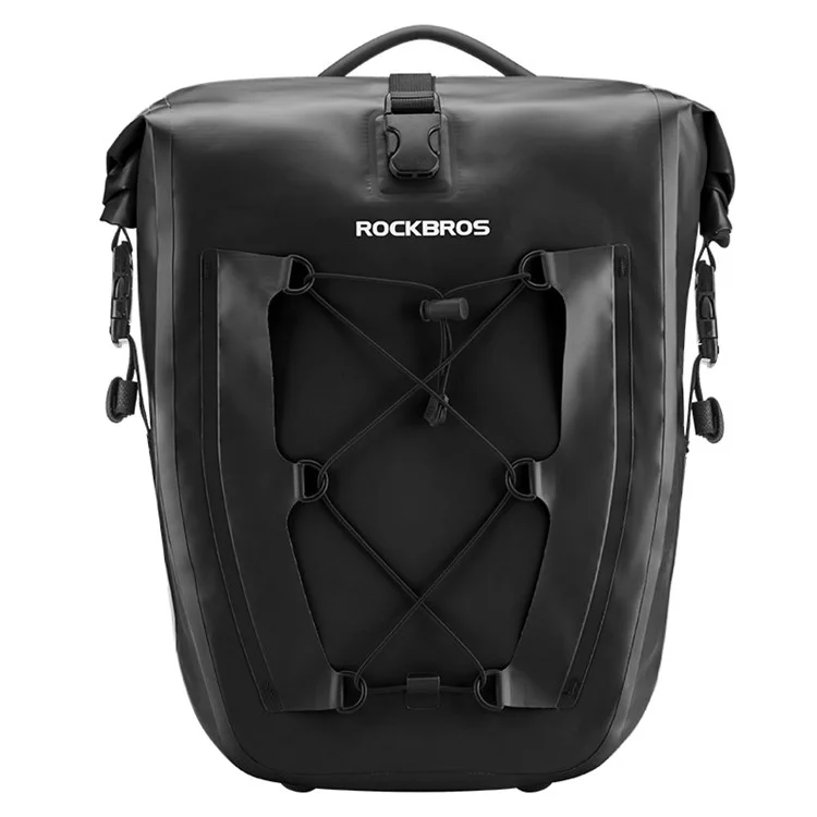 ROCKBROS AS-002-2 Sacoche de vélo imperméable pliable pour porte-bagages arrière - Noir