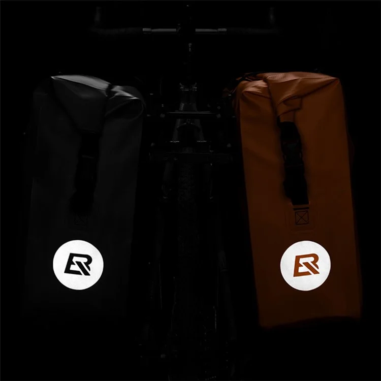 ROCKBROS AS-002-2 Sacoche de vélo imperméable pliable pour porte-bagages arrière - Noir