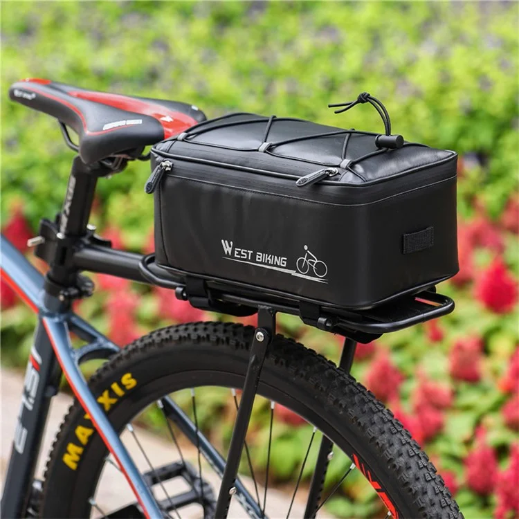 WEST BIKING 4L Large Capacity Bicycle Seat Saddle Bag Waterproof Bike Tail Storage Bag