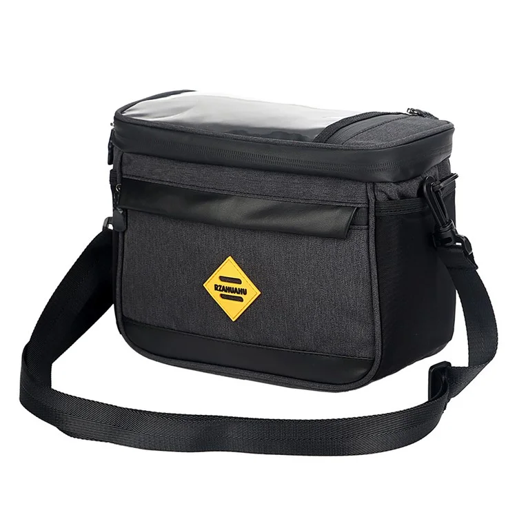 RZAHUAHU YA429 4.5L Bolsa Térmica Impermeável para Bicicleta MTB, Bolsa para Guidão de Bicicleta - Preto